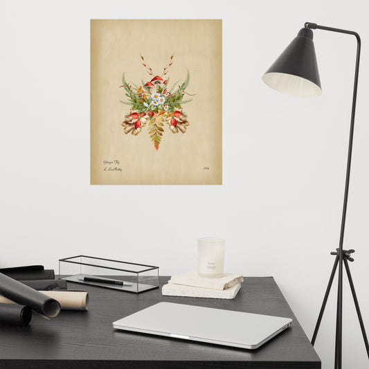 Ginger Fly Print | Museum-Quality Posters on Thick Matte Paper | Brighten Your Space with Maine Artist's Print